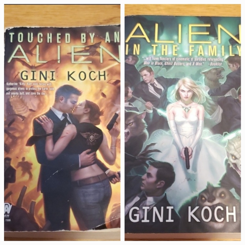 2 books set by Gini Koch- Touched By An Alien & Alien In The Family